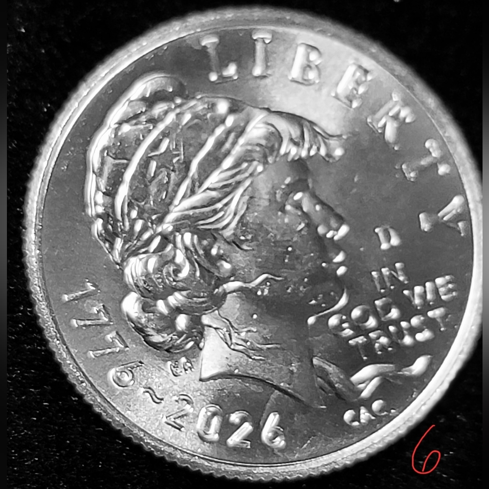 Emerging Liberty Dime.Set Of Two Commemorative Silver Coins 1776-2026 - Picture 4 of 6